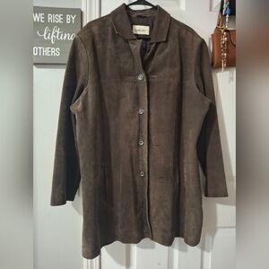 Cherokee Vintage Dark Brown Suede Coat XL